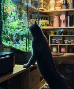 Sơn Khê Ẩn Lưu đặt trong không gian phòng khách hiện đại sang trọng